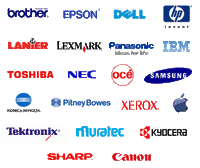 Printer Repair for Hewlett Packard, Lexmark, Brother, Canon, Dell, Epson, Konica-Minolta, Okidata, Panasonic, Ricoh, Samsung, Sharp, Xerox, and Toshiba.