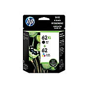 HP 62XL Black High Yield & 62 Tri-Colour Original Ink Cartridges, 2/Pack (N9H67FN), Ink and Toner, Hewlett Packard, Asktech Business Equipment Repair and Sales, [variant_title] - Asktech Business Equipment