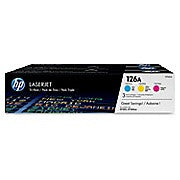 HP 126A (CF341A) Cyan, Magenta & Yellow Original LaserJet Toner Cartridges, 3 pack, Ink and Toner, Hewlett Packard, Asktech Business Equipment Repair and Sales, [variant_title] - Asktech Business Equipment