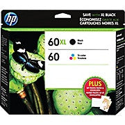 HP 60XL Black High Yield & 60 Tri-Colour Original Ink Cartridges, 2/Pack (N9H59FN), Ink and Toner, Hewlett Packard, Asktech Business Equipment Repair and Sales, [variant_title] - Asktech Business Equipment